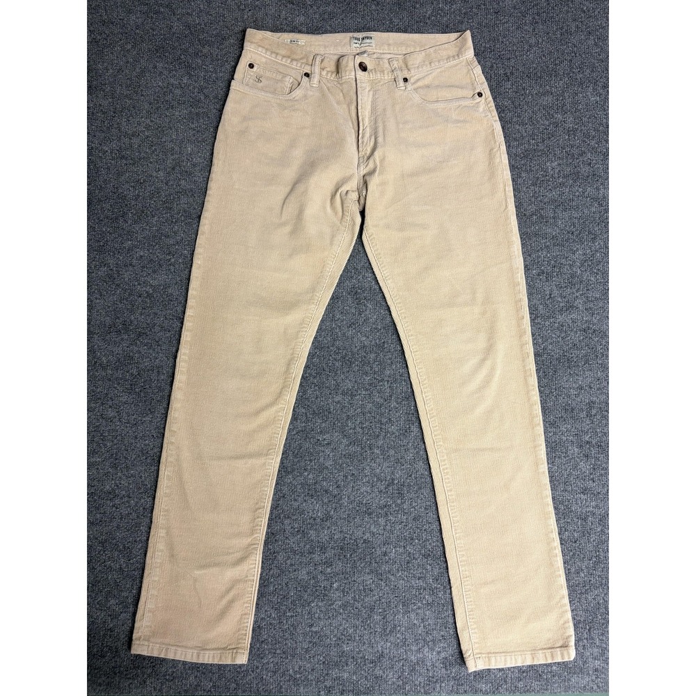 Todd Snyder Pants Mens 30x32 Beige Slim Fit Corduroy Chino Tapered Leg Casual